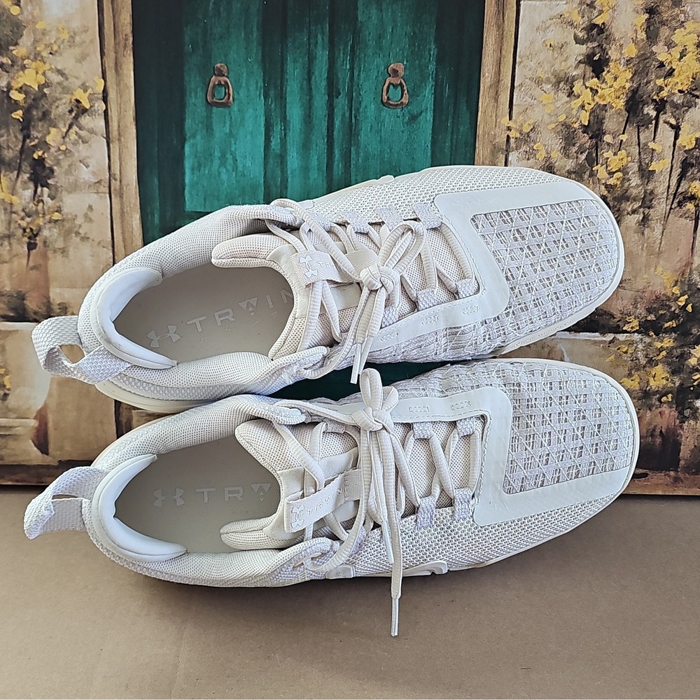 Size 10.5 - Under Armour TriBase Reign 6 Ivory Dune - Picture 7 of 8